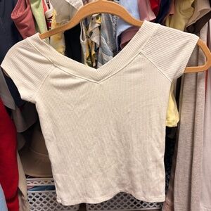 White Ribbed Knit Tank Top